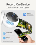 Noorio Security Cameras Wireless Outdoor/Indoor Magnetic, 2K Cameras for Home Security Battery Powered, AI Motion Detection 2.4G WiFi Security Camera Outdoor, Free Local Storage MagCam, B210-SE