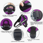 JSXD Dog Harness,No-Pull Service Dog Harness with Handle Adjustable Outdoor Pet Dog Vest 3M Reflective Nylon Material Vest for Breeds,Easy Control for Small Medium Large Dogs