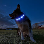 MASBRILL Light Up Dog Collar - RGB LED, Rechargeable, Water-Resistant Glow Up Night Walking Collar for Small to Large Dogs