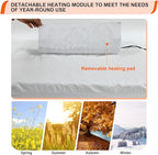 Heated Dog Bed with12V～24V Safe Voltage, Electric Heating Arthritis Orthopedic Dog Bed with Thickened Memory Foam, Heated Pet Bed with Waterproof Cover for Medium Dogs, Large Dogs (Large)