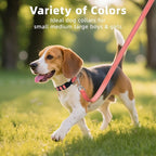 Reflective Dog Collar, Soft Neoprene Padded Nylon Pet Collar with Quick-Release Buckle, Adjustable for Mediunm Dogs,Neon Pink,M, 1" Width