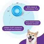 Outward Hound Large Snoop Interactive Treat Dispensing Dog Toy, Puzzle Ball Slow Feeder for Medium to Large Dogs, Mint-Scented for Mental Stimulation & Boredom Relief, BPA-Free, 5-Inch, Blue