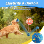 Dog Balls, Indestructible Tennis Balls for Dogs, Durable Bouncy Dog Toy Balls for Aggressive Chewers, Interactive Dog Toys for Fetch Game, Lightweight Floating Dog Toys