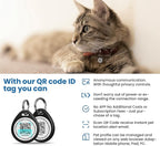 3 Pack Cat Tags Personalized Small, QR Code Cat Name Tags for Kitten Collar, Scan Location Alerts, Black,Pink,Red S