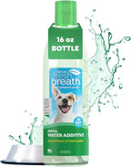 TropiClean Fresh Breath Water Additive for Dogs, Dog Breath Freshener and Teeth Cleaning Solution, No Toothpaste or Toothbrush Required, 16oz.