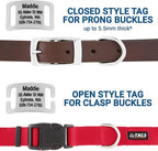 GoTags Slide-On Pet ID Tags, Personalized Dog and Cat Collar Tags, Silent, No Noise Tags Made of Stainless Steel, Custom Engraved