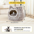 CATISM Cat Bed, Cat Beds for Indoor Cats, Cat Cave, Cat Cave for Indoor Cats, Cat Bed Cave, Large Cat Beds, Cozy Hooded Cat Bed with Soft Cushion, Removable Washable Cat Beds