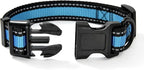 Mile High Life Dog Collar | Nylon Reflective Dog Collars | Light Weight Puppy Collars | Blue Dog Collars for Large Dogs (Blue, Large)
