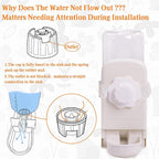 Rabbit Water Bottle Suspension Water Dispenser for Mini Pet Bunny Guinea Pig Chinchilla, 500ml Automatic Water Bottle by Gravity Flow Supply, Prevent Overflow, BPA Free (White)