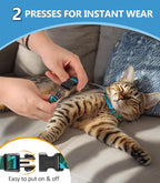 Halypet Cat Harness and Leash Set, Escape Proof [3 in 1 Adjustable & Lightweight] Cat Harness, Soft Comfortable Kitten Harness for Large Cats Safe, Easy to Wear (Hawaii Green, Medium)