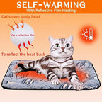 Paw Legend Self Warming Cat Bed Mat (25.6" x 19.7") Self Heating Cat Dog Pad Ultra Soft Extra Warm Thermal Indoor Outdoor Sleeping Washable Non-Slip Bottom Dog Heating Pad
