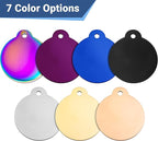 GoTags Dog Tags Personalized Engraved Pet ID Tags, Stainless Steel, Front and Backside Engraving, Available in Bone, Round, Heart, Bow Tie and More, Small and Large Dog and Cat (Pack of 1)