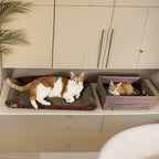 Cat Scratcher Bed 30 Inch Cat Couch Scratcher &17.5 Inch Cat Scratch Box with Refillable Scratch Pad Cat Scratchers for Indoor Cats Durable Extra Large Cats Lounge Furniture Protector