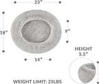 Friends Forever Serena Donut Memory Foam Orthopedic Dog Bed, Soft Faux Fur Oval Cat Couch For Indoor Pet, Fluffy Calming Plush Shag, Round Raised Bolster Cushion, Machine Washable Cuddler, Grey