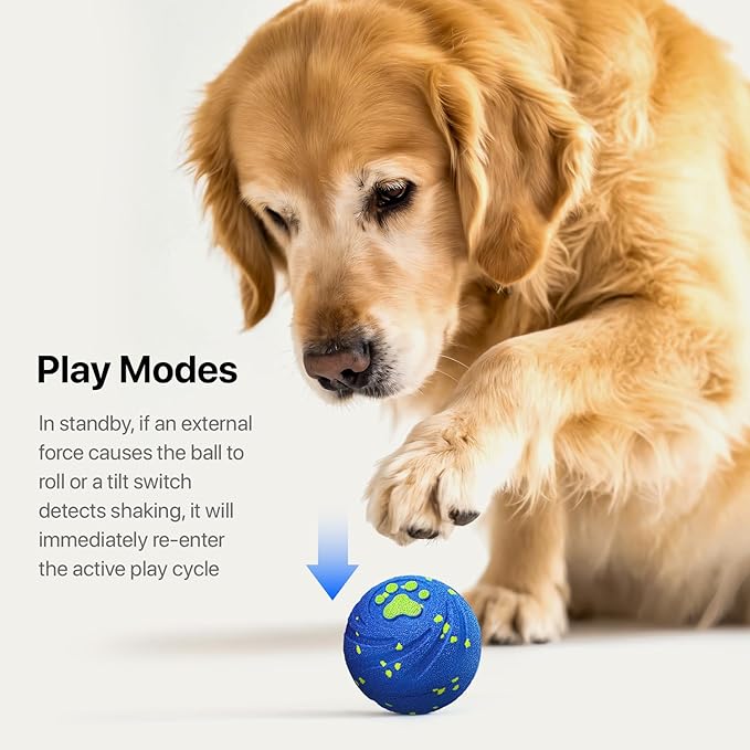 Interactive Dog Toys Balls Moving - Smart Automatic Bouncing Interactive Dog Ball, Durable Pet-Safe E-TPU Material, IPX7 Waterproof, Anti Boredom Dog Toys to Keep Them Busy for Large and Small Dogs