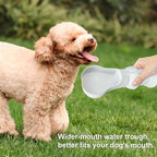 Dog Water Bottle Portable,Collapsible Food Grade Silicone,Travel Dog Water Bottle for Outdoor Walking, Hiking, Camping,Water Dispenser with Folding Bowl,Gray