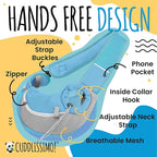 Pet Sling Carrier - Soft Front-Chest Carrying Bag for Small Pets (Ideal for Dogs & Cats 6–10 lbs) - Carefully Sized for Yorkshire Terrier, Maltese, Toy Poodle, Papillon - (Blue-L)