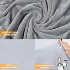 Cat heating Pad, 9 adjustable temperature, Pet heating pad, timer, removable washable waterproof heating cat bed, chewable cord, electric heating pad for cat (Grey, 35.0"L x 24.0"W x 0.6"TH)