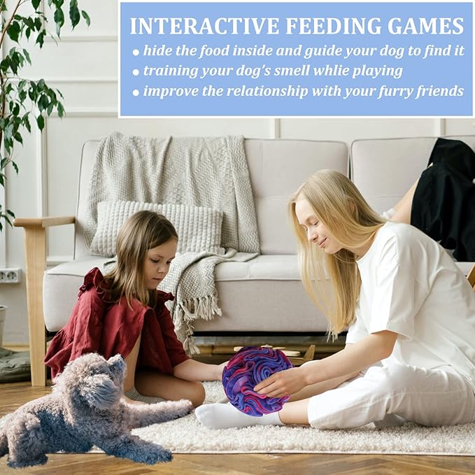 Snuffle Ball for Dogs, Sniffle Interactive Treat Toy, Washable Puppy Treat Toy, Foraging Puzzle Ball Toy, Mind Games for Dogs, Enrichment Dog Toys