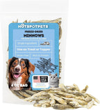 Freeze-Dried Minnows for Cats & Dogs – 100% Natural Single Ingredient Snack – High Protein, Grain-Free, Raw Diet Dog Treats – Omega-3 Fish – No Additives or Preservatives Minnows for Cats (4 Ounce)