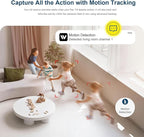 Indoor Security Camera, 5G & 2.4GHz Dog/Puppy/Pet WiFi Security Camera with Phone App, 360° Pan/Tilt Home Cameras Indoor, Smart AI Auto Tracking & Night Vision, US Cloud Storage (2Pack)
