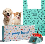 100 Count Extra Large Dog Poop Bags with Handle, fit for Swivel Bin Pooper Scooper,CornStarch Based Heavy Duty and Leak-Proof Waste Bags for Dog & Cat Litter(Lavender Scent)