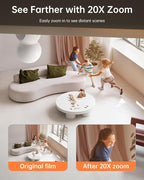 FOSCAM 3K 5MP WiFi Pet Cameras for Home Security, 2.4GHz Indoor Camera Baby Monitor with 360° Pan Tilt, 2-Way Audio, 20X Digital Zoom, Night Vision, AI Human Detection, Cloud & SD Card Storage