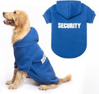 BINGPET Security Dog Hoodies Puppy Sweater Cold Weather Dog Coats Soft Brushed Fleece Pet Clothes Hooded Sweatshirt for Dog Cat
