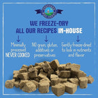 Freeze Dried Raw Dog Food, Venison Recipe, All Natural, No Synthetics, Made in USA with Goat's Milk & Organic Produce, High Protein, Complete Meal (14oz)
