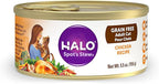 Halo Wet Cat Food Whole Chicken Recipe, Grain Free Wet Cat Pate, Canned Cat Food for Extra Hydration, 5.5 Oz Can (Pack of 12)
