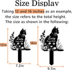 Custom Cat Memorial Grave Marker Stake Personalized Cat Memorial Garden Stake Pet Loss Sympathy Gift Outdoor Memorial Engraved Sign Cat Headstones Metal Sign Pet Plaque Yard Stake