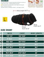 SPACE LION Puffer Jacket, Down Winter Coat, Waterproof, Windproof, Lightweight Jacket, Adjustable Fit for Medium Dogs(BlackGrey,L)