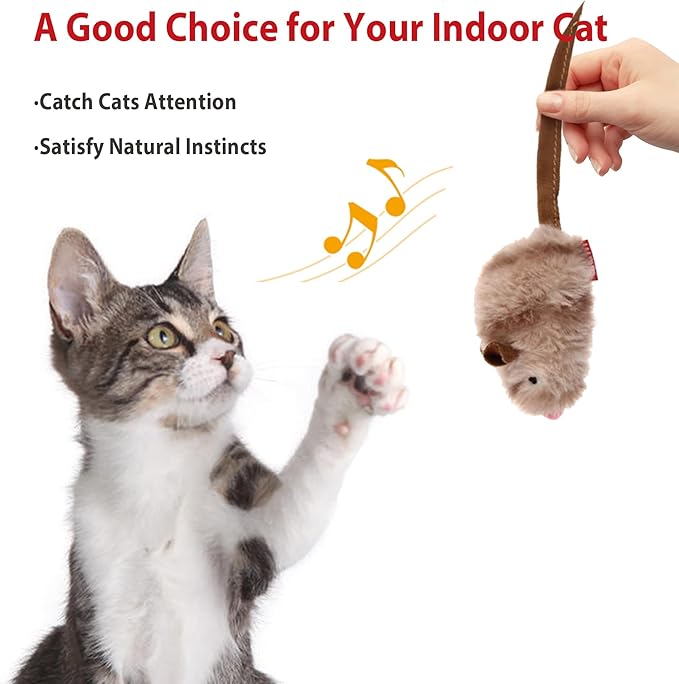 Gigwi Chirping Bird Cat Toy Set, Interactive Chasing Toy for Indoor Cat, Motion Activated Kitten Play Toys, Squeaky Cats Animal Feather Toy for All Breeds Cats Kicker