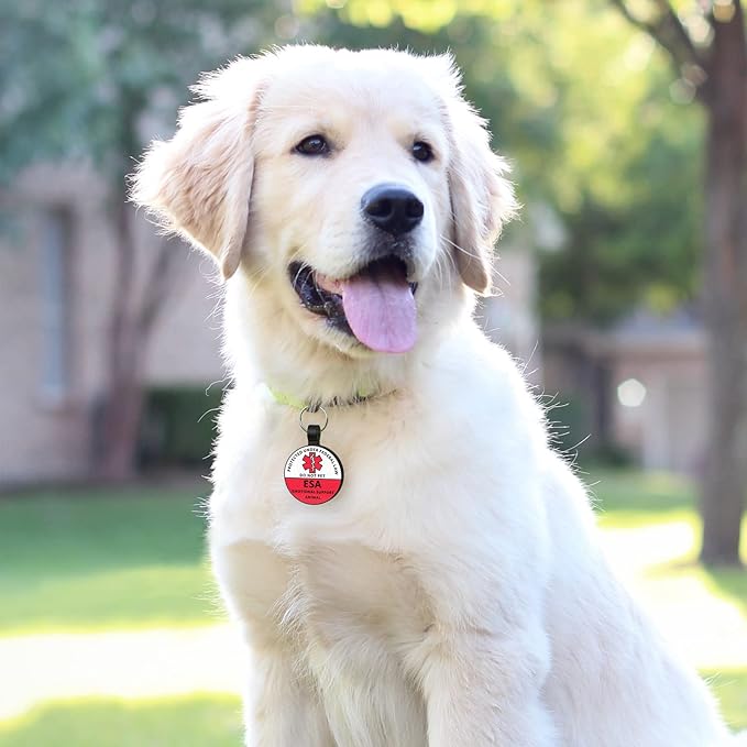 MYLUCKYTAG ESA Tag with QR Code, Digital Pet ID, Location Alerts, Quiet Silicone Collar Tag