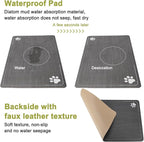 RIZZARI Large Water Dispenser for Dogs: 8L Gravity Gray Automatic Stainless Steel Waterer - 100% BPA Free - Raised Pet Feeder for Pet Dogs Indoor/Outdoor