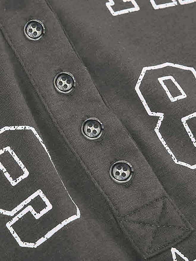 Xineicy Women's Y2K Long Sleeve Henley Tops Casual T-Shirts for Women Slim Fit Vintage Graphic Crop Tops