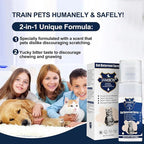 2 Bottles Cat Deterrent Spray – Natural, Non-Toxic Anti-Scratch Spray for Cats & Kittens – Indoor & Outdoor Pet Training Aid – Furniture & Carpet Protector (Blue, M)