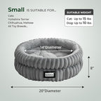 BALANCE Cat Bed Kitten Bed, Washable Round Cat Beds for Indoor Cats, Super Soft Plush Faux Fur Pet Bed for Puppy and Kitten with Anti-Slip Bottom