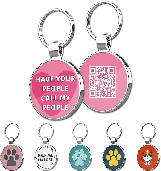 MYLUCKYTAG QR Code Dog Tags - Scan for Instant Pet Location Alert Email