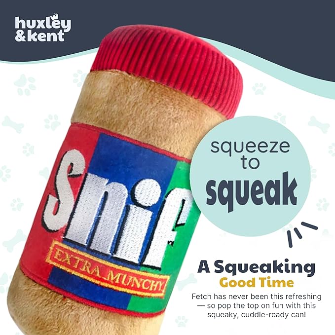 Huxley & Kent Funny Dog Toy w/Squeaker – Power Plush Squeaky Dog Toys for Small, Medium & Large Dogs – Soft Stuffed Animal for Indoor Play & Fetch - Snif, Large