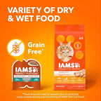 IAMS Perfect Portions Healthy Adult Grain Free Wet Cat Food Pate, Chicken Recipe, 2.6 oz. Easy Peel Twin-Pack Trays (24 Count, 48 Servings)