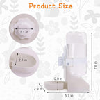 Rabbit Water Bottle Suspension Water Dispenser for Mini Pet Bunny Guinea Pig Chinchilla, 500ml Automatic Water Bottle by Gravity Flow Supply, Prevent Overflow, BPA Free (White)