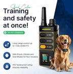My Pet Command Long Range Dog Training Collar with Remote 1 Mile/5280 Ft Safe Shock, Vibrate, Tone collar with Flashing Beacon Lights Rechargeable Waterproof Dog collar with remote add Up to 2 Collars