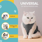 Avont Cat Recovery Suit - Kitten Onesie for Cats After Surgery, Cone of Shame Alternative Surgical Spay Suit for Female Cat, Post-Surgery or Skin Diseases Protection -Darkgrey(M)