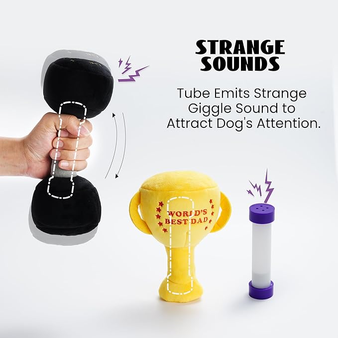 Nocciola 5 PCS Father's Day Dog Toys, Fun Squeaky Dog Toy for Small Medium Breed, Puppy Puzzle Dog Toy to Keep Them Busy