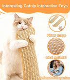 3 Pack Catnip Toys for Indoor Cats - 13 Inches Catnip Pillows, Catnip Toys, Sisal Scratching Pad, Interactive Cat Nip Kicker Toys for Anxiety Relief