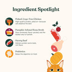 Made by Nacho Flaked Filets Recipe in Bone Broth, Grain-Free Chef's Selects Wet Food for Cats Balanced Diet in Naturally Hydrating Pumpkin-Infused Broth (3.0 oz (Pack of 12), Chicken & Beef)