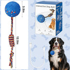BABORUI Interactive Dog Toys Ball with Rope Tail, E-TPU Automatic Interactive Dog Toys for Aggressive Chewers, Indestructible Dogs Ball for Small/Medium/Large Dogs Indoor/Outdoor to Keep Them Busy