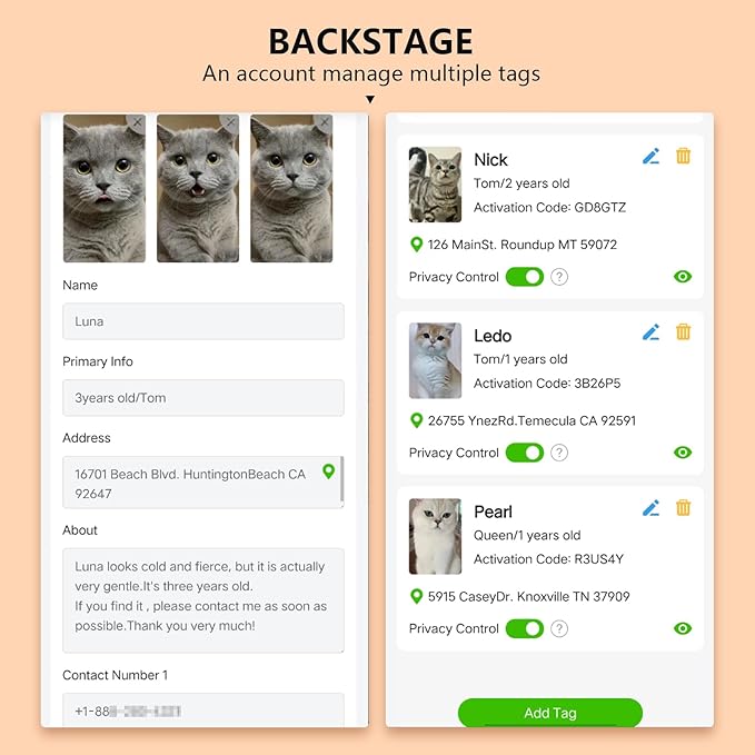 Upgraded Version - Cat Collar Stars and Moon, Solid & Safe, Pet Collar, Breakaway Cat Collar, Smart ID tag.Real-time scan alerts | Shareable Pet Profile | No Subscription or fees(Black)