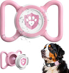 Waterproof AirTag Dog Collar Holder for Apple Tracker Pink